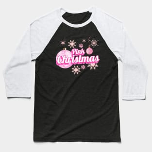 Pink Christmas Baseball T-Shirt